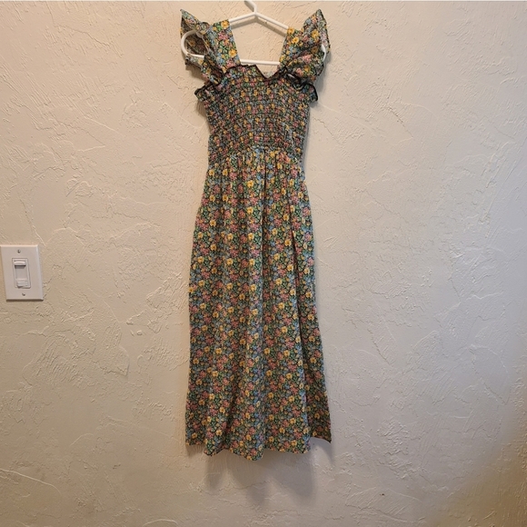 Vintage Ditsy Floral Smocked Dress 7/8 - Picture 4 of 9